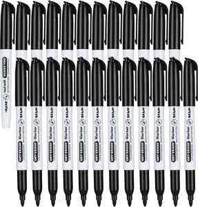 Tip Dry Erase Markers - 24 Pack Black Whiteboard Erasable Markers Bulk for Kids Adults, Ideal for Classroom School Office