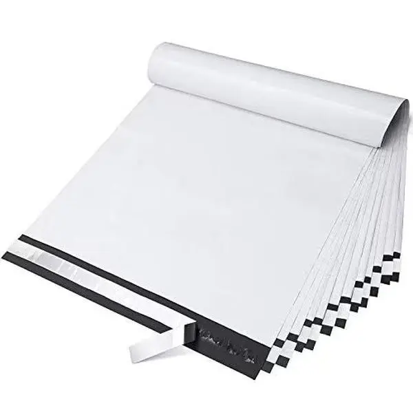 Matte White Poly Mailer Bags, 23 x 32 cm, 100 Pack