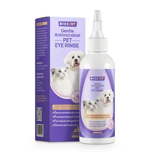 HICC Pet Eye Rinse - Soothes Eye Infections, Dry Eyes & Pink Eye | Vet-Recommended Formula for Dogs & Cats | 5.1 fl oz | Tear Stain Cleaner & Allergy Relief