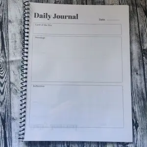 Daily Tarot Readings Journal Tracker 1 month Set with Plastic Binding Spiral Design Clear Protective Cover and Back for Daily Use