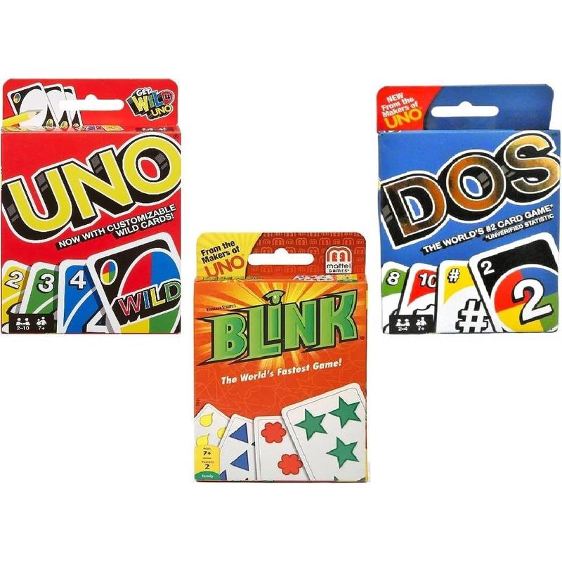Uno, Dos and Blink Card Game, Combo Pack of 3.