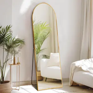 CONCETTA 59"x16" Arched Full Length Mirror, Full Body Standing Mirror Floor Mirrors