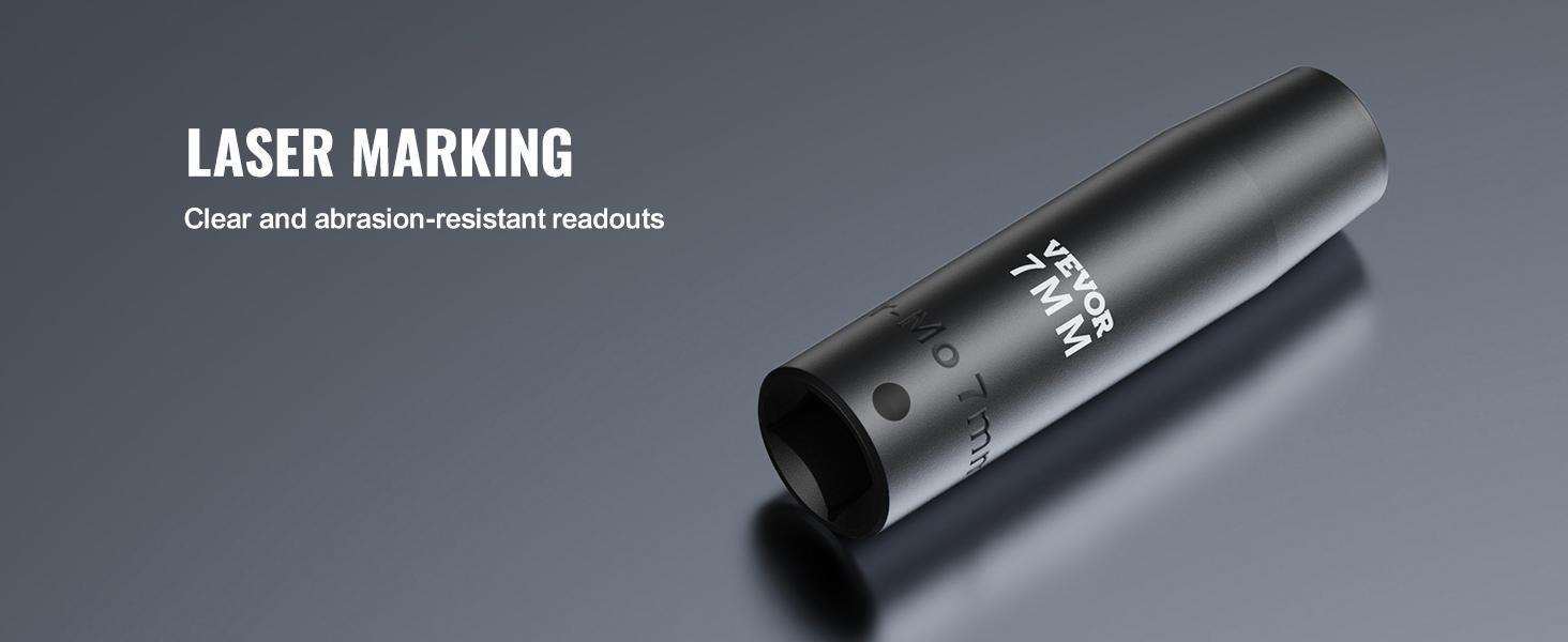 VEVOR Drive Impact Socket Set, TikTokShopBlackFriday,  SAE 1/4"-3/4" and Metric 6-19mm, 6 Point Cr-Mo Alloy Steel for Auto Repair, Includes Extension Bars Universal Joint Adapter Lock Storage Case Tool Box