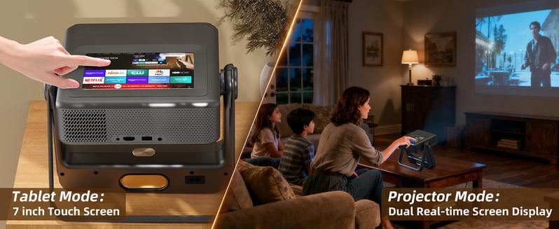 XBJ  Projector 4K 800ANSI Lumens WiFi6/5G BT5.2 Smart Touchscreen 150 Inch Screen for Home Cinema & Outdoor Movies High-Quality Christmas Gifts Christmas gift Holiday Haul