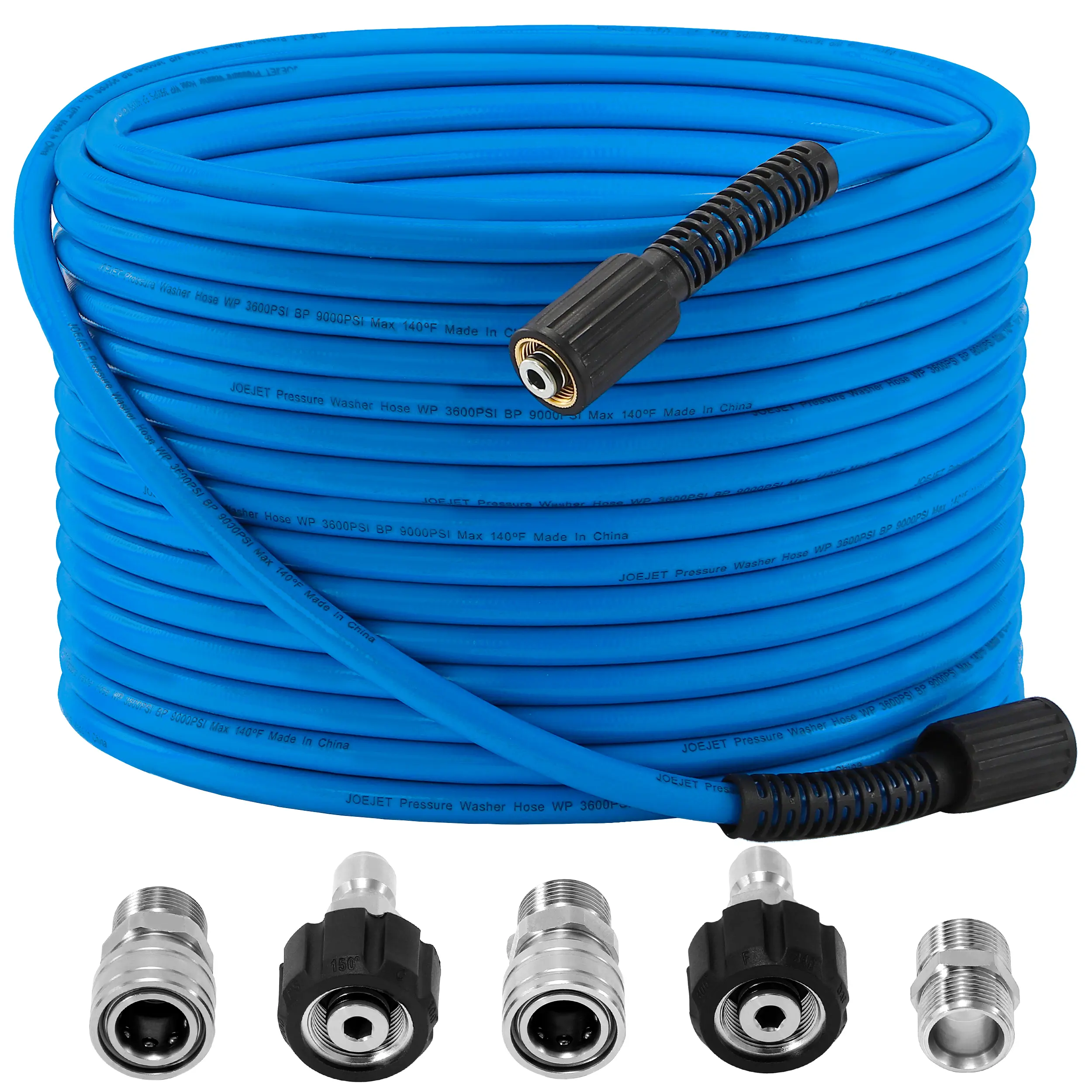 Upgrade Pressure Washer Hose, 1/4" X 50 FT High Pressure Hose, Kink & Wear Resistant for M22-14mm Stainless Steel Fittings, DealsForYouDays