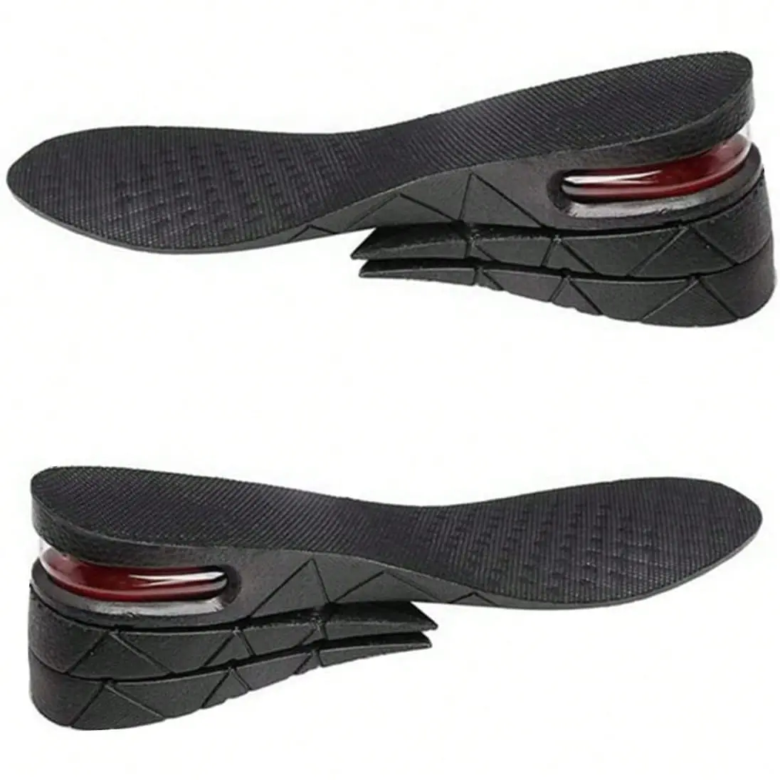 Natural Shoe Insoles, 3-Layer Adjustable Trim Height Boosters (2.4 in/6 cm) Footwear Heel Lift Inserts for Men and Women