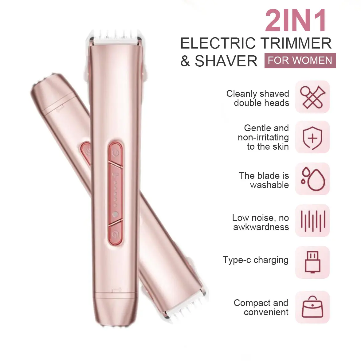 2-in-1 Rechargeable Electric Trimmer-Shaver with Pivoting Head, Precision Grooming Tool for Beard Style, Face & Body Hair, USB Travel Razor for Men with Cleansing & Smooth Shave Functionality (Sohochic), Shaving Machine, Clipper