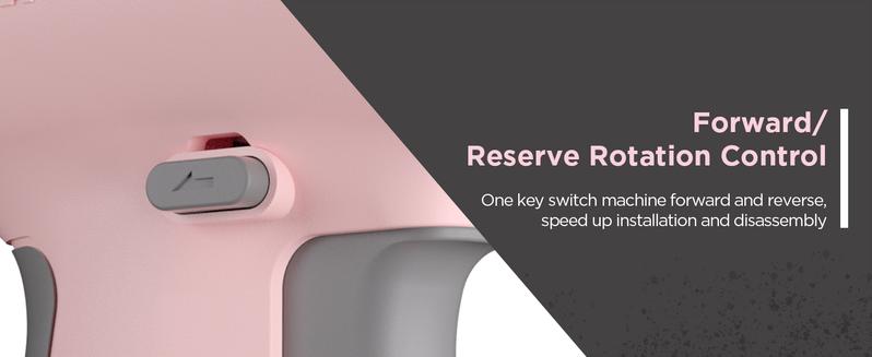 #JumpstartSale WORKPRO Pink Cordless Drill Driver Set, 12V Electric Power Drill Tool Kit with 6 Pcs Bits, 3/8-Inch Keyless Chuck, Variable Speed, 18 Touque Setting, Type-C Charge Cable, Led Light, Pink Ribbon