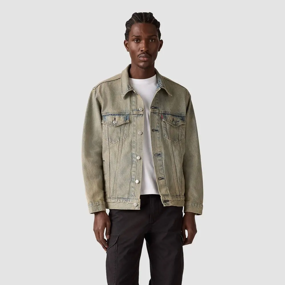 Levi's Men's Relaxed Fit 100% Cotton Original Jean Jacket - Long Sleeves, Multiple Pockets, Menswear Outerwear for Casual Coats
