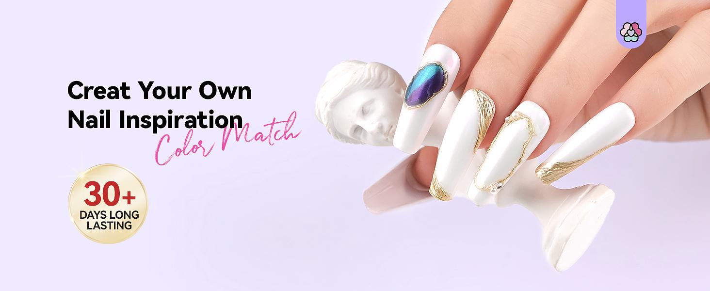 SAVILAND 3D Nail Gel & Chrome Powder Kit: Includes 3D Sculpting Gel Chrome Powder For Gel Nail Art Perfect For Home Manicures And DIY Nail Decoration