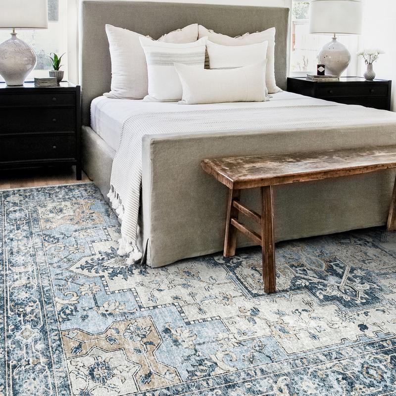 GENIMO Christmas Non Slip Area Rug for Living Room, Entryway, Bedroom, Kitchen and Corridor - Lightweight Mat, Machine Washable Low Pile Rugs