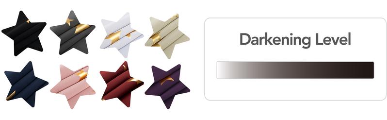 Deconovo Blackout Curtains 2 panels, Gold Star Foil Print Blackout Curtains Room Darkening Thermal Insulated Sun Blocking Grommet Curtains