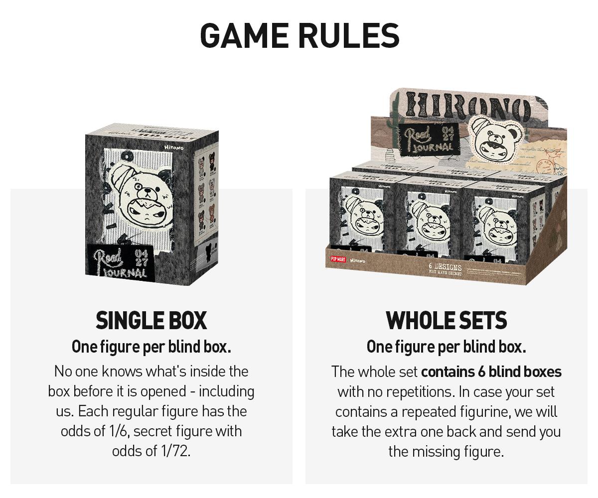 POP MART Hirono Road Journal Series-Plush Doll Pendant Blind Box, Collectible Toys-1.0