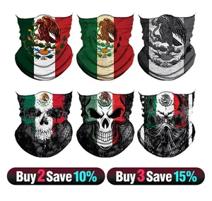 6pcs Summer UV Protection Cooling Neck Gaiter Face Mask Men Women,Seamless Bandana Rave Face Cover Scarf Mask, Balaclava, Headband, Head Wrap, Great for biking, fishing, climbing, and construction work, Outdoorfun, Headwear