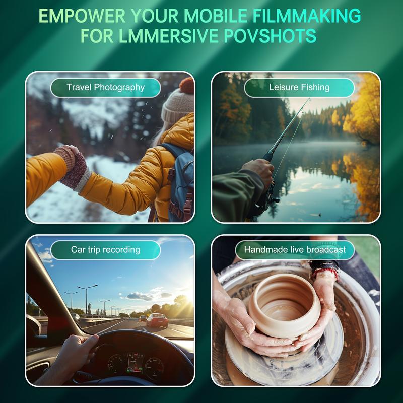 Magnetic Neck Mount for Phones - Hands-Free POV/Vlog Holder, Chest Strap for iPhone 17 16 15 14 , Android, and Smartphone Accessories