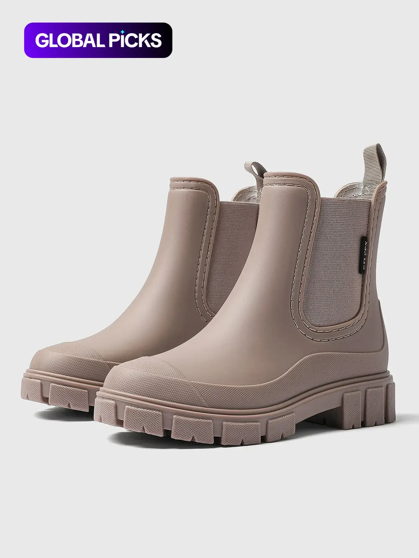 Women's Fashionable Waterproof Non-slip Rain Boots, Casual Comfortable Slip-on Boots, Pull On Boot, Perfect for Students and Outdoor Sports, Daily Wear Boots, Slip Resistant Boots, Anti Slip Boots, Round Toe Boot, Waterproof Footwear, Rain Shoes