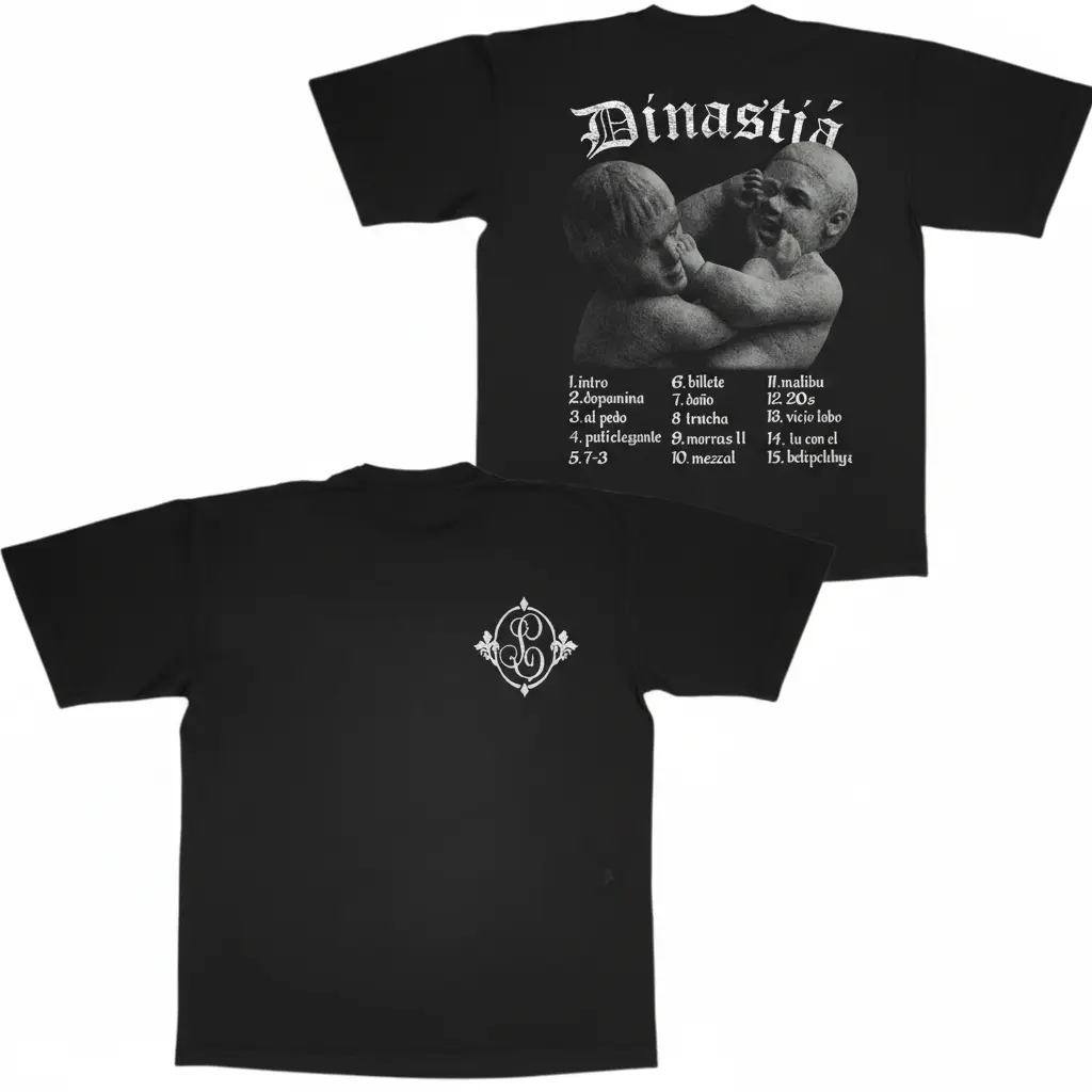 Dinastía Tito Double P & Peso Graphic Tee - Vintage Grunge Statue Shirt | Heavy Cotton Streetwear Top | Latin Music Album Gift For Men