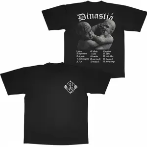Dinastía Tito Double P & Peso Graphic Tee - Vintage Grunge Statue Shirt | Heavy Cotton Streetwear Top | Latin Music Album Gift For Men