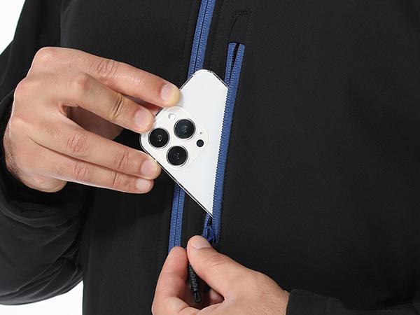 ororo Men's Soft Shell Heated Jacket with Detachable Hood and Battery Pack Menswear Coats, Water and Wind Resistant Outdoor Jacket Hoodie