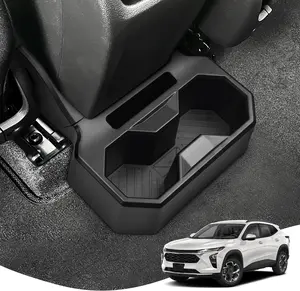 Canvcle Fixable Rear Cup Holder for Chevy Trax 2024 2025, Back Seat Dual Cup Holder for Chevrolet Chevy Trax Interior Accessories, Floor Cup Holder Organizer Tray