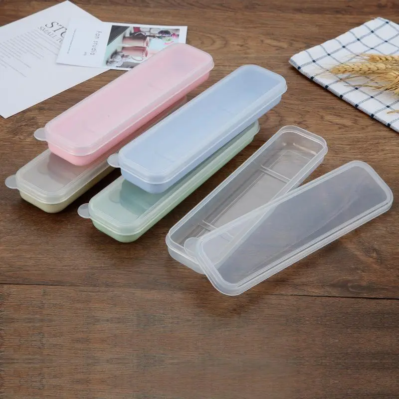 Portable Reusable Cutlery Box, 1 Count Outdoor Reusable Storage Container with Lid, Cutlery Storage Box for Home Kitchen Outdoor Camping Supplies, Camping Gear, Camping Accessories, Camping Kitchenware