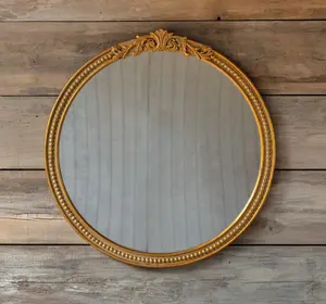Barrie Gold Round Mirror