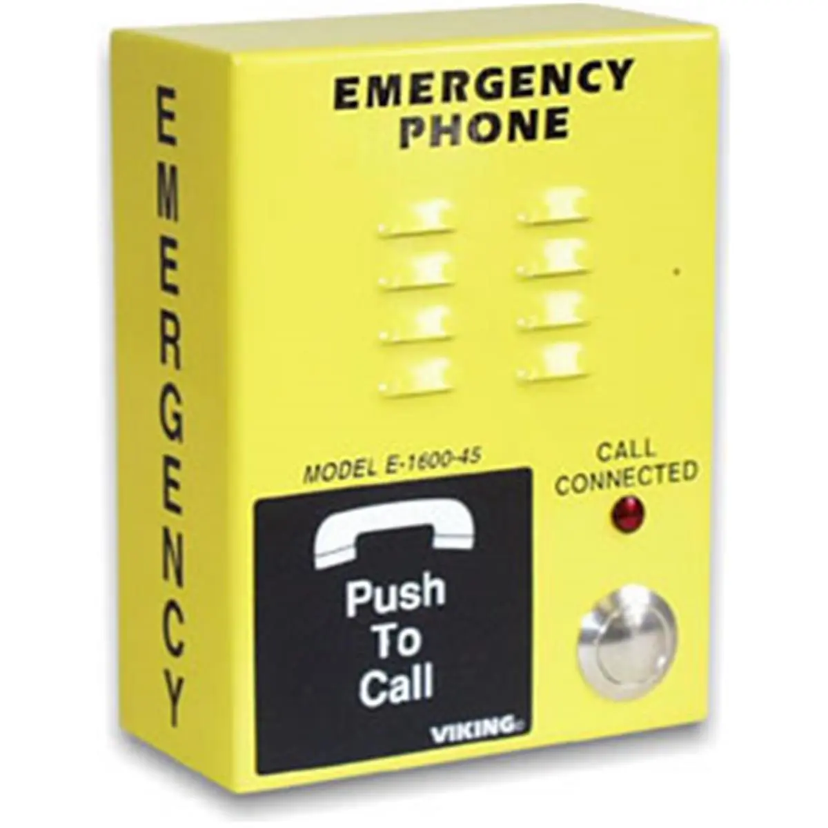 212 MAIN Viking Electronics E-1600-45A Emergency Handsfree Phone with Answering Machine, ADA Compliant, Safety Yellow ADA Compliant, Voice Announcer