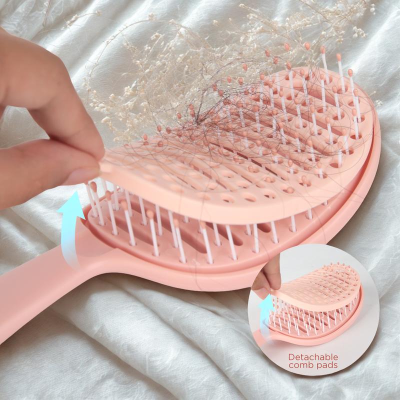 Static-Free Hollow   Vital5 Self-Cleaning   – Detangle, Massage, and Shine Effortlessly! Vital5 Self-Cleaning  Detangle and Shine  tools curling  Multi-Purpose  Care  Set Curly  Vented Curl Hair Brush Handy Hairbrush