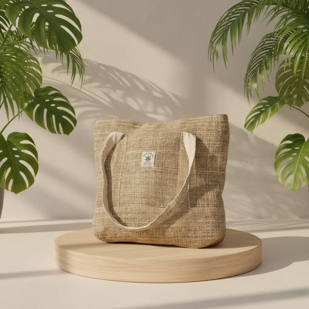 Nomadic Hemp Aura Tote – Eco-Friendly Handcrafted Hemp Shoulder Bag