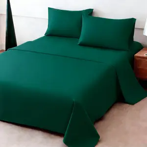 3pcs/4pcs 100% Microfiber Bed Sheets Set - Bamboo Cooling Bed Sheets Queen Size - Ultra-Soft Cooling Bedclothes Suitable for Hot Sleepers, Deep Pocket Fits Most Mattresses, Double-Stitched Sheets, Machine Washable Bamboo Fabric (Queen Bed Sheets)