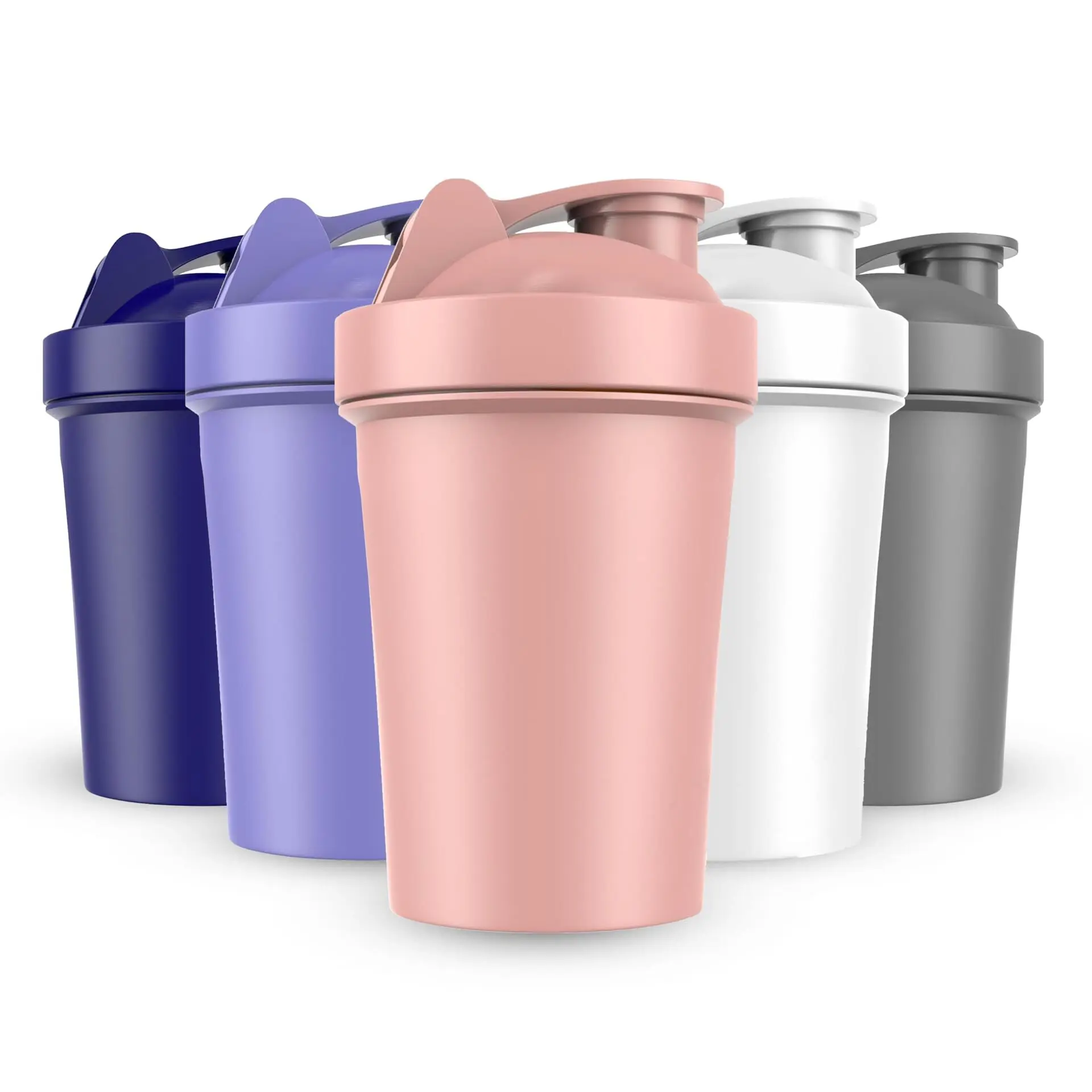 JEELA SPORTS 5 PACK Protein Shaker Bottles for Protein Mixes -20 OZ- Dishwasher Safe Shaker Cups for Protein Shakes - Shaker Cup for Blender Protein Shaker Bottle for Shakes Protein Shake Blender