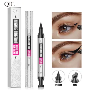 [QIC Official] Winged Eyeliner Stamp ,Dual-ended Eyeliner Stamp for Perfect Wing Cat Eyes,Long Lasting Liquid Eyeliner Pen Waterproof Smudge Proof Smudge Proof for All Eye Shapes