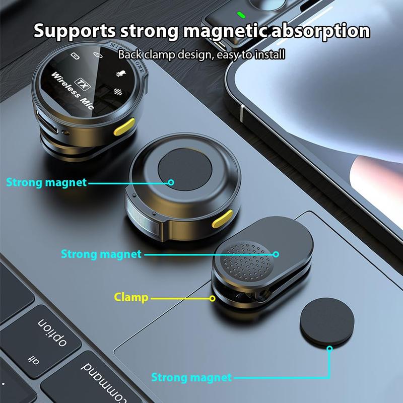 2 Pack Wireless Lavalier Microphone for iPhone15 16, Android, USB C, ipad with Adapter Included, Noise Cancellation Mini Lapel Mic for YouTube, Recording, Vlog, Facebook Live Streaming