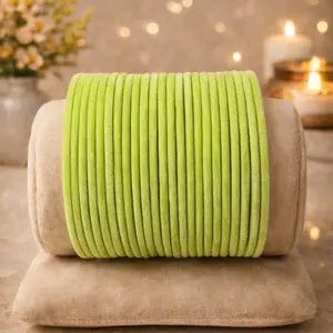Lime Velvet Bangles