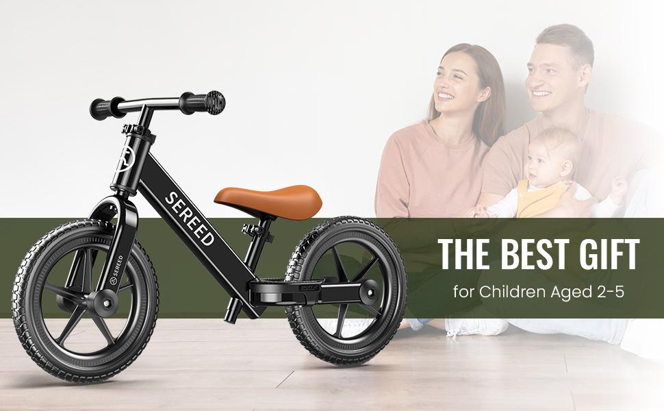SEREED Toddler Balance Bike for Boys and Girls Ages 2-5, No-Pedal Kids Bicycle Toy, Tool-Free Adjustment, Customizable Plate with Stickers, Birthday Gift Idea-Spring glow up.