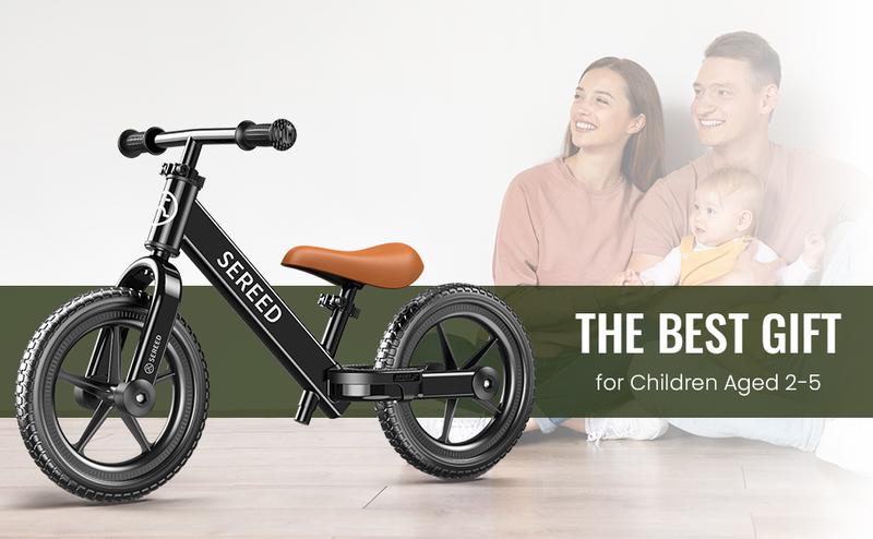 New Year's Gift – Upgraded SEREED Toddler Balance Bike for Boys and Girls Ages 2-5, No-Pedal Kids Bicycle Toy, Tool-Free Adjustment, Customizable Plate with Stickers, Birthday Gift Idea-TiktokshopHolidayHaul
