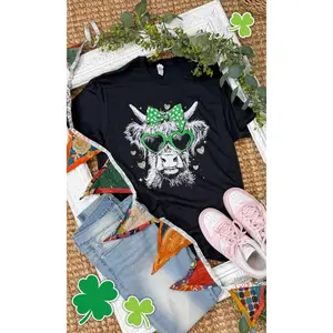 Lucky Highland Cow Graphic T-shirt