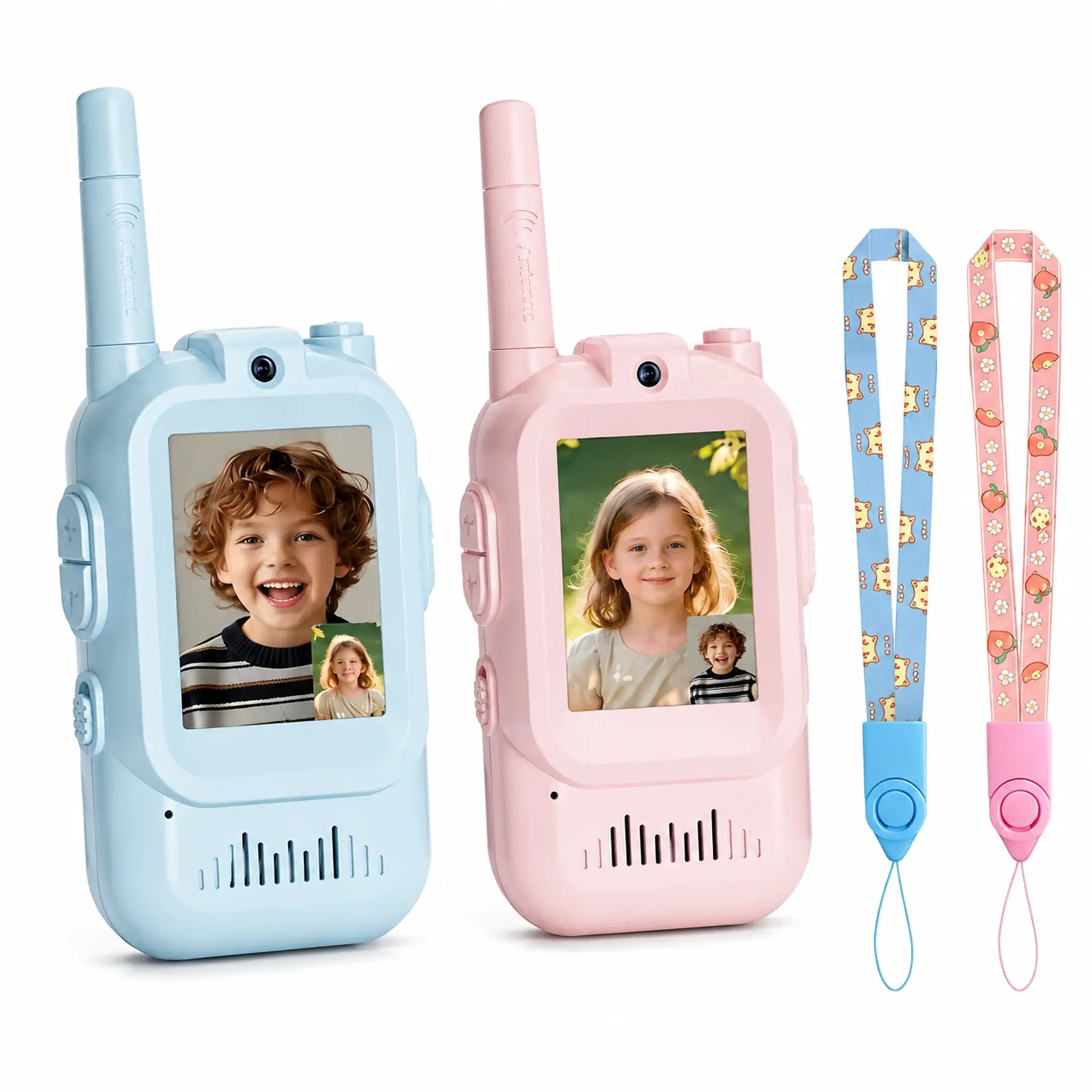 Children's Video Walkie-Talkies with Camera, Two-Way Real-Time HD Screen Walkie-Talkie Toys, Long-Range Smart Walkie-Talkie Set, Ideal for Outdoor Adventures, Camping, and Hiking, Great for Birthday Gifts