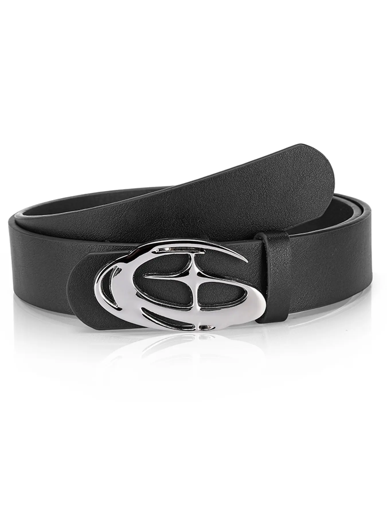 Punk Style Y2K Unisex Adjustable Silver Color Cross Buckle Belt, Unisex Statement Belt, Fashion Streetwear Cool Belts for Birthday and Holiday Gifts