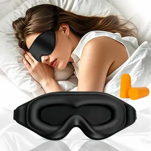 LMMAKE 3D Contoured Sleep Mask - 100% Blackout Light Blocking, Zero Pressure on Eyelashes, Breathable Memory Foam for Side Sleepers & Night Shift Workers, Ideal for Travel, Yoga Naps & Office Rest