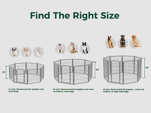 FXW Aster Dog Playpen Designed for Yard, 24"/32"/40 Height, 8/16 Panels FXW Aster Dog Playpen Designed for Yard, 24"/32"/40 Height, 8/16 Panels
