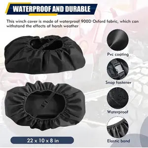 Winch Cover Universal for 8,000-17,500 lbs Waterproof. Protect from sun