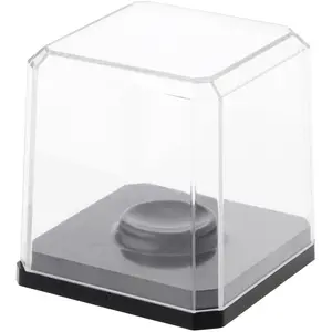 Pioneer Plastics Plastic Golf Ball Display Case with Clear Base, 2.125" W x 2.125" D x 2" H