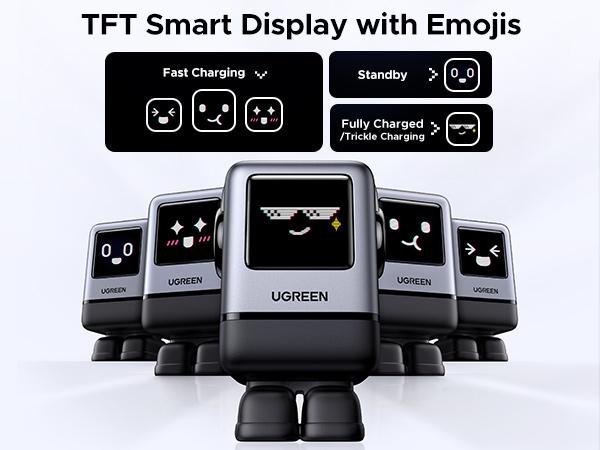 UGREEN Uno 100W/65W/30W/USB C Charger 3/4-Port Robot GaN Fast Charger PPS PD3.0 for iPhone 17 16 15 14 Pro Max, Galaxy S24/S23 Ultra, Fast Charge for Laptop Macbook Air-Black Friday Electronic Charging,TikTokShopBlackFriday ,Tiktokshopstockup