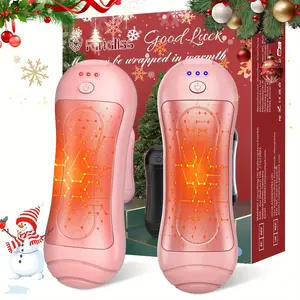 Pink Magnetic Cylindrical Hand Warmer, Shared with Students and Girlfriends, Company New Year Gift, Employee Gift, Autumn and Winter Outdoor Travel and Sports, Warm Gift for Family and Friends, Christmas Eve and New Year Gift