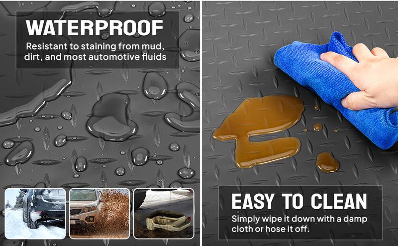 Bonnlo 5x10 FT Garage Floor Mat for Under Car,Thickened PVC Roll Floor mats, Waterproof Non Slip Parking Mat