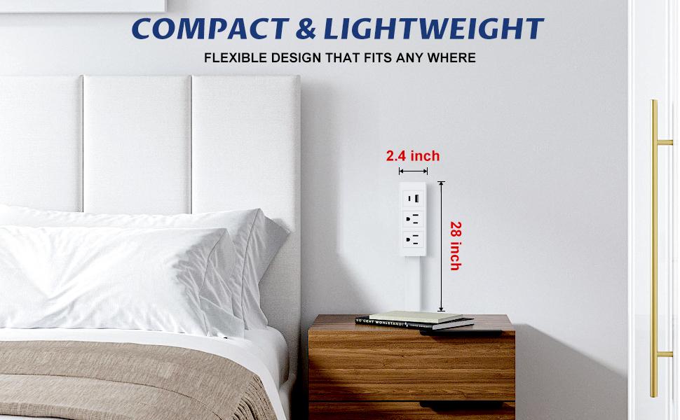 【100% FIRE-SAFE】EAZY Outlet Extender – Prevents Fire Hazards, Extendable 18"-28" Featuring USB-C, USB-A & 2 AC Outlets, 180° Rotating Plug Adapter for Hard-to-Reach Sockets Behind Furniture, 2025 TikTokShop Black Friday Trending Product 【100% FIRE-SAFE】EAZY Outlet Extender – Prevents Fire Hazards, Extendable 18"-28" Featuring USB-C, USB-A & 2 AC Outlets, 180° Rotating Plug Adapter for Hard-to-Reach Sockets Behind Furniture, 2025 TikTokShop Black Friday Trending Product