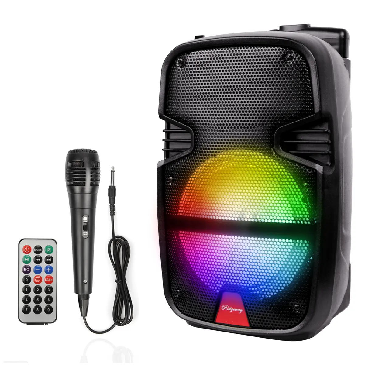 Dazone 8” Portable Bluetooth Speaker Rechargeable With Led Party Lights ...