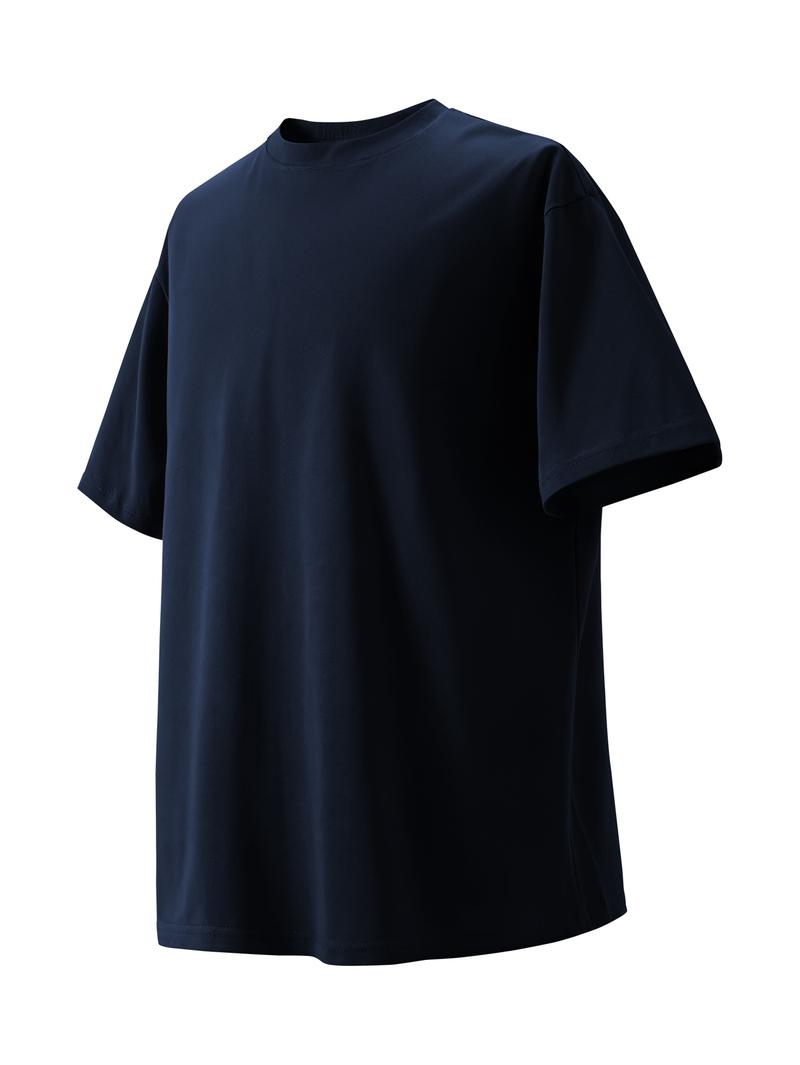 CCCMAI Men's Solid Color Short Sleeve T-Shirt Casual Cotton Tee Solid Colors Black White Gray All Colors Street Style Menswear Summer Basic Loose Fit Solid Color T-Shirt Short Sleeve Versatile American Style Men's Cotton Half Sleeve Casual Shirt Crewneck