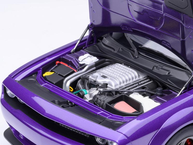 2023 Dodge Challenger SRT Super Stock Plum Crazy Purple 1/18 Model Car by Autoart